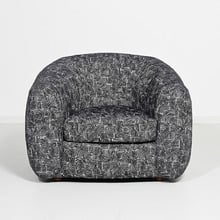 Charcoal Alex Upholstered Tub Chair